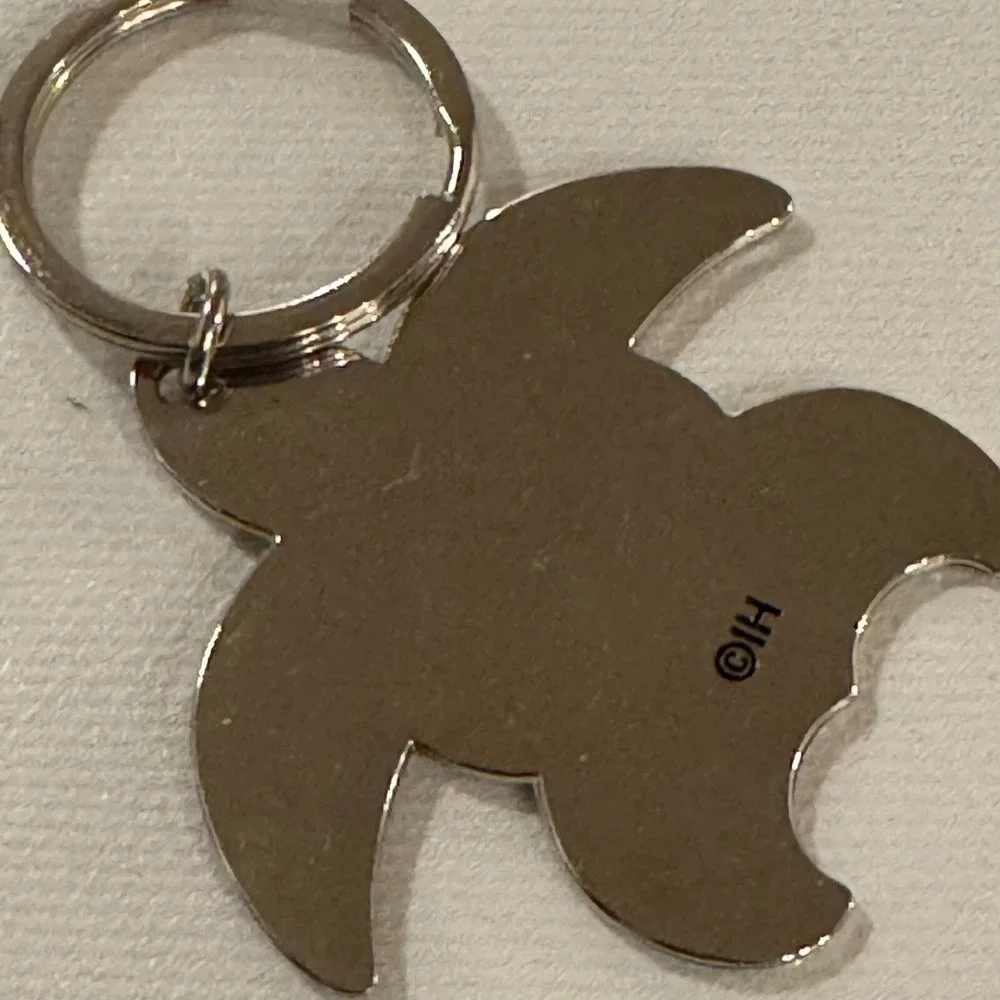 Turtle Silver Tone Metal Keychain‎ Key Ring